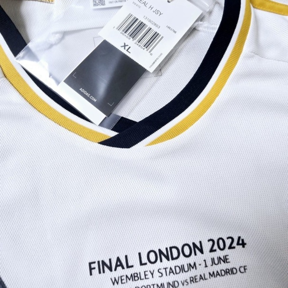 2023/24 ADIDAS REAL MADRID #5 BELLINGHAM CHAMPIONS LEAGUE HOME SOCCER JERSEY - Picture 6 of 7